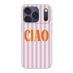 Ciao - Quote - Pastel - Strepen Telefoonhoesje iPhone 17 Pro klein -3d