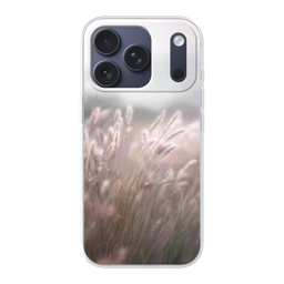 Graspluimen - Wind - Beige - Mistig Telefoonhoesje iPhone 17 Pro klein -3d