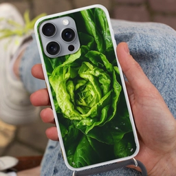 Groente - Sla - Groen Hoesje iPhone 16 Pro Max met koord klein -sfeer3