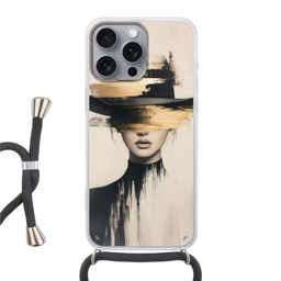 Vrouw - Hoed - Verf Hoesje iPhone 16 Pro Max met koord klein -3d