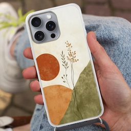 Zon - Abstract - Takken - Oranje Hoesje iPhone 16 Pro Max met koord klein -sfeer3