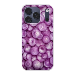 Paars - Uien - Close up Telefoonhoesje iPhone 17 Pro klein -3d