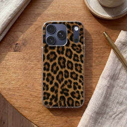 Pantervacht - Realistisch - Bruin Telefoonhoesje iPhone 17 Pro klein -sfeer1