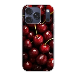 Rood - Fruit - Kersen Telefoonhoesje iPhone 17 Pro klein -3d