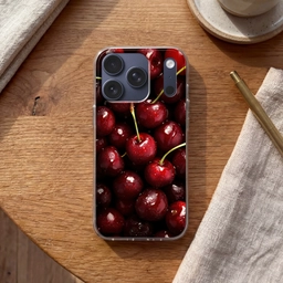 Rood - Fruit - Kersen Telefoonhoesje iPhone 17 Pro klein -sfeer1