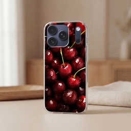 Rood - Fruit - Kersen Telefoonhoesje iPhone 17 Pro klein -sfeer2