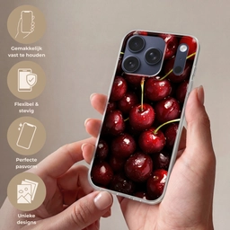 Rood - Fruit - Kersen Telefoonhoesje iPhone 17 Pro klein -sfeer3_NL