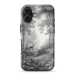 Bos - Hert - Zwart - Wit Toughcase MagSafe Apple iPhone 17 klein -3d