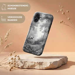 Bos - Hert - Zwart - Wit Toughcase MagSafe Apple iPhone 17 klein -USP_RandenV_NL