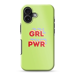 Grl pwr - Groen - Rood - 3D Toughcase MagSafe Apple iPhone 17 klein -3d