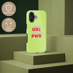 Grl pwr - Groen - Rood - 3D Toughcase MagSafe Apple iPhone 17 klein -USP_PrintM_NL