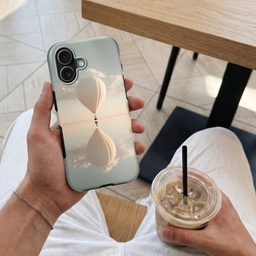 Luchtballon - Wolken - Water - Blauw Toughcase MagSafe Apple iPhone 17 klein -Sfeer1M