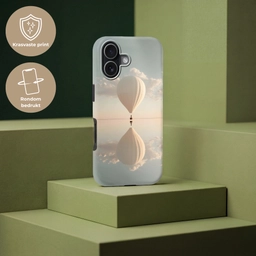 Luchtballon - Wolken - Water - Blauw Toughcase MagSafe Apple iPhone 17 klein -USP_PrintM_NL