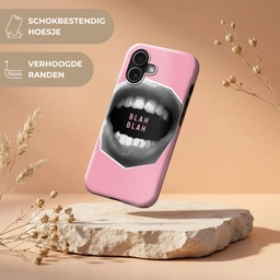 Mond - BLAH BLAH - Roze Toughcase MagSafe Apple iPhone 17 klein -USP_RandenV_NL
