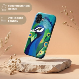 Pauw - Cirkels - Blauw Toughcase MagSafe Apple iPhone 17 klein -USP_RandenV_NL
