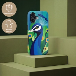 Pauw - Cirkels - Blauw Toughcase MagSafe Apple iPhone 17 klein -USP_PrintM_NL