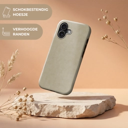Taupekleur - Gewolkt textuur - Natuurlijk Toughcase MagSafe Apple iPhone 17 klein 1017 -USP_RandenV_NL