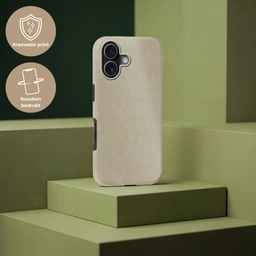Taupekleur - Gewolkt textuur - Natuurlijk Toughcase MagSafe Apple iPhone 17 klein 1017 -USP_PrintM_NL