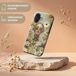Vrouw - Bloemen - Zonnebril - Wit Toughcase MagSafe Apple iPhone 17 klein -USP_RandenV_NL