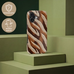 Zebra - Patroon - Bruin Toughcase MagSafe Apple iPhone 17 klein 1017 -USP_PrintM_NL