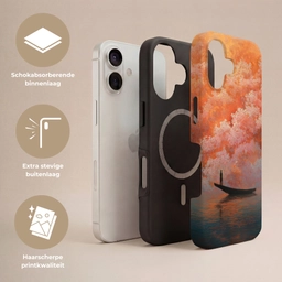 Zee - Boot - Wolken - Oranje Toughcase MagSafe Apple iPhone 17 klein -USP_Lagen_NL