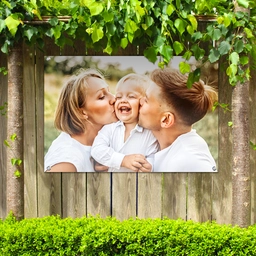 tuinposter met familiefoto