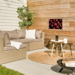 Rood - Fruit - Kersen tuinposter los doek klein -sfeer4