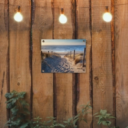 Strand - Zee - Nederland - Duinen - Zon tuinposter los doek klein -sfeer1