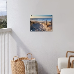 Strand - Zee - Nederland - Duinen - Zon tuinposter los doek klein -sfeer8