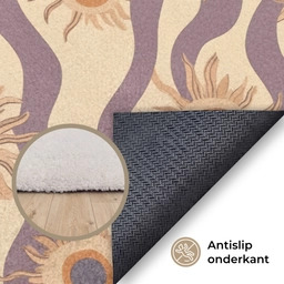 Bohemian - Vibe - Lavendelpaars Vloerkleed Rechthoek klein 1091 -uniquesellingpoint_antislip_NL