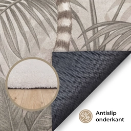 Natuur - Jungle - Ringstaartmaki - Bruin Vloerkleed Rechthoek klein -uniquesellingpoint_antislip_NL