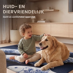 Vissen - Delfts - Blauw - Keramiek Vloerkleed Rechthoek klein -atmosphere_sfeer3_global