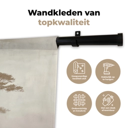 Boom - Oosterse stijl - Landschap Wandkleed katoen klein -sfeer2