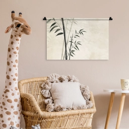 Japandi - Bamboe - Beige Wandkleed katoen klein -wsfeer5_kind