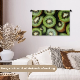 Kiwi - Fruit - Groen Wandkleed katoen klein -sfeer1