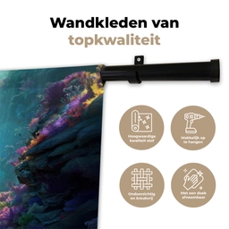 Schip - Hout - Koraalriffen - Zonlicht Wandkleed katoen klein -sfeer2