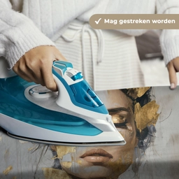 Sierlijk - Vrouw - Goud - Ogen Wandkleed katoen klein -sfeer9