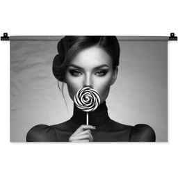 Vrouw - Lolly - Zwart Wandkleed katoen klein -zz3d
