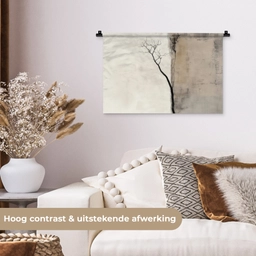 Wabi sabi - Plant - Beige Wandkleed katoen klein -sfeer1
