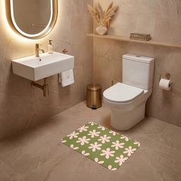 Bloem - Modern - Groen WCmat klein 1009 -sfeer3
