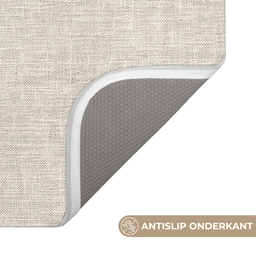 Linnen - Textuur - Beige WCmat klein 1009 -USP_AntislipNL