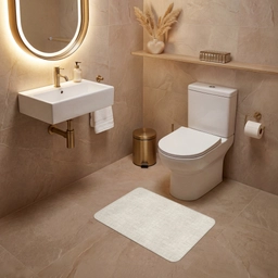Linnen - Textuur - Beige WCmat klein 1009 -sfeer3