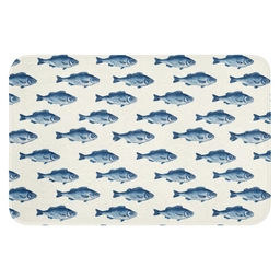 Vis - Patroon - Blauw WCmat klein 1009 -3d