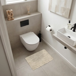 Zand - Golven - Beige WCmat klein 1009 -sfeer1