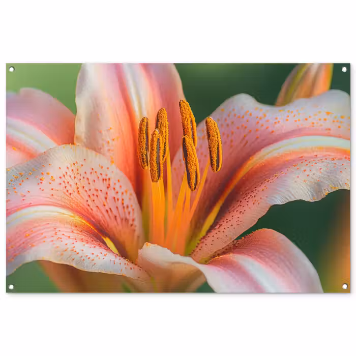 Tuinposter - Lelie - Close up - Lichtroze