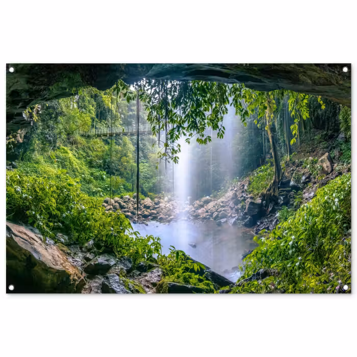 Tuinposter - Verborgen Waterval