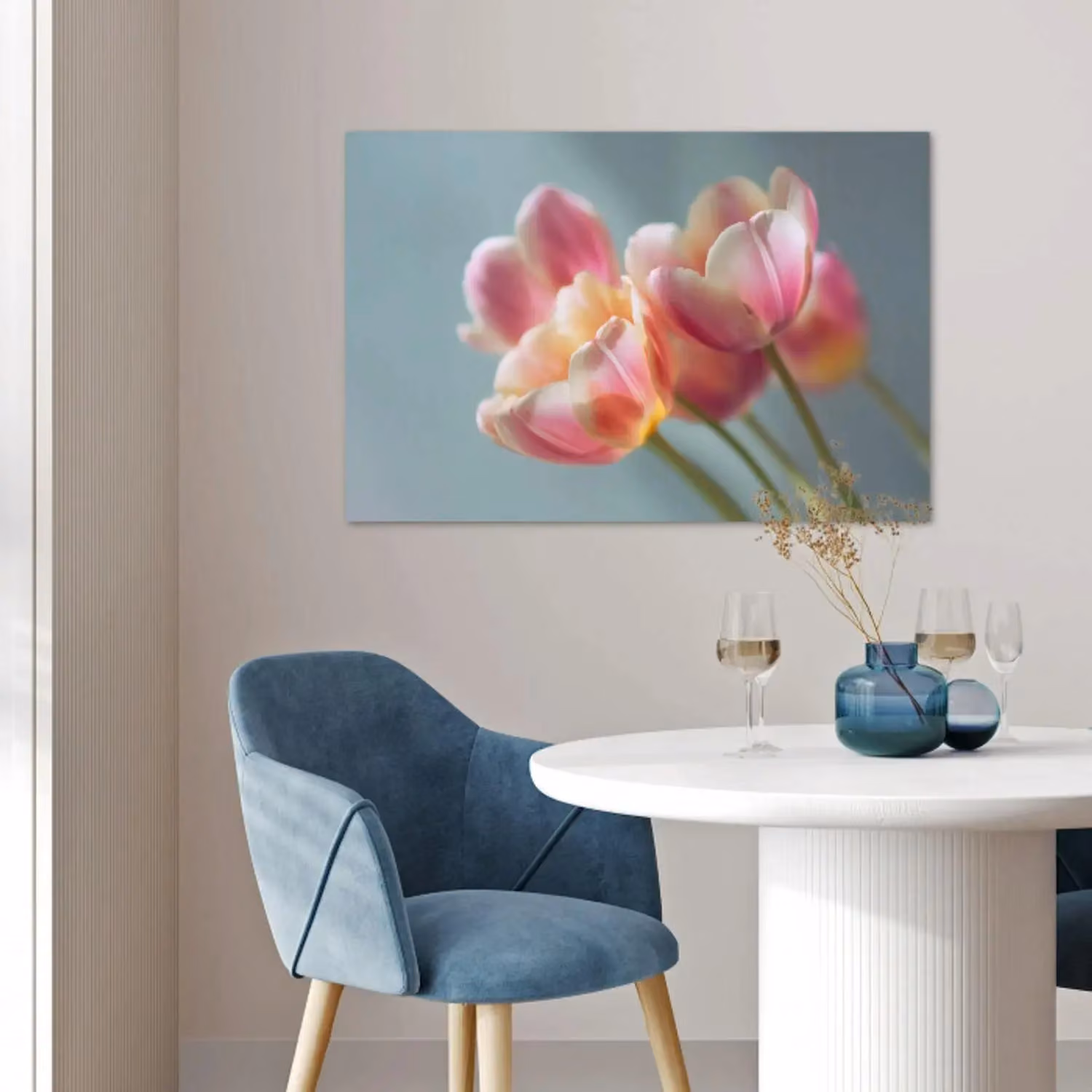 Poster – Tulpen - Roze - Stelen
