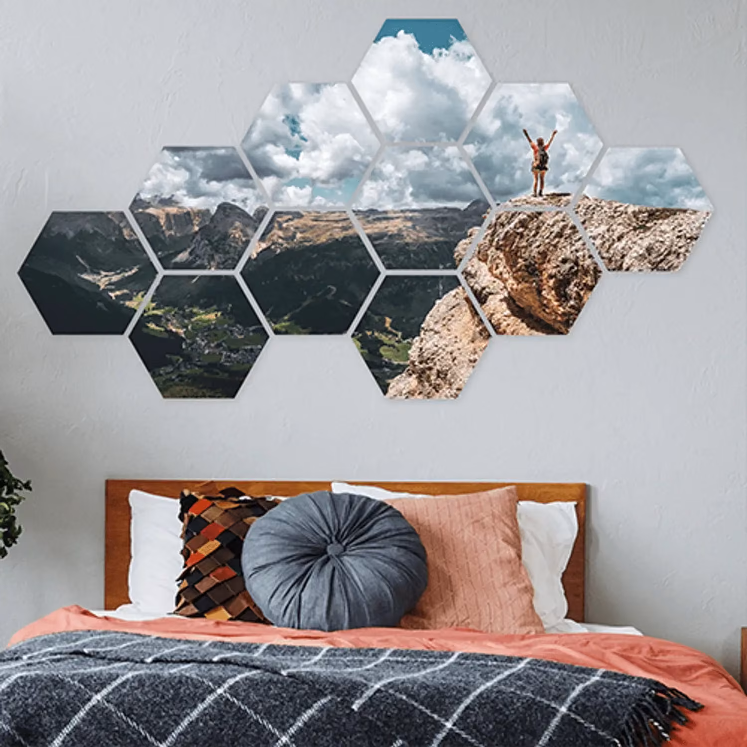 Foto over meerdere hexagons