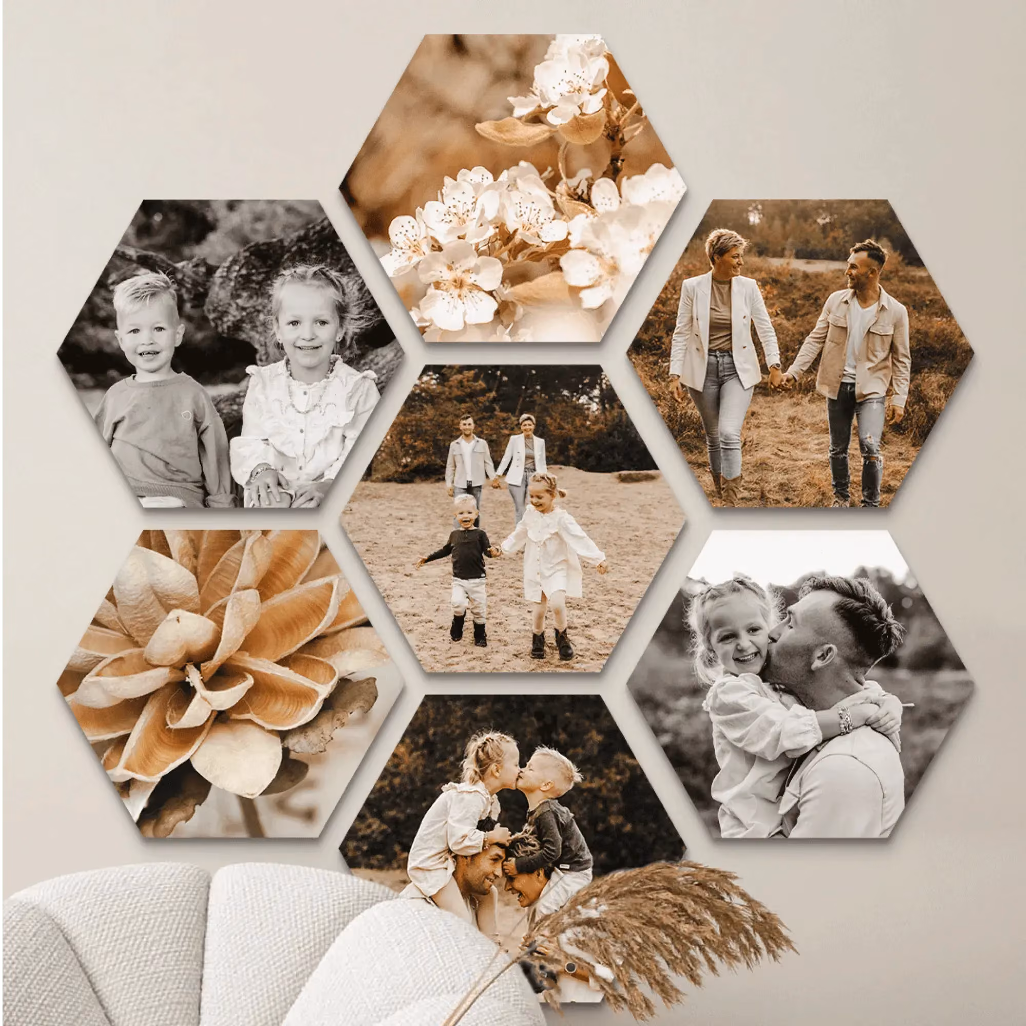 Hexagon foto eigen afbeelding