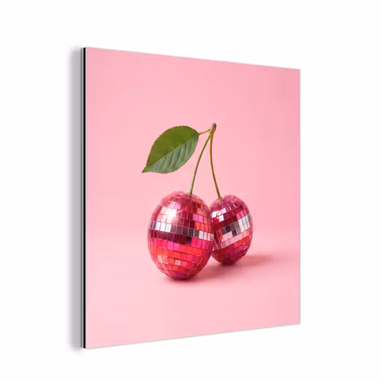 Aluminium schilderij - Disco - Kersen - Roze — 1